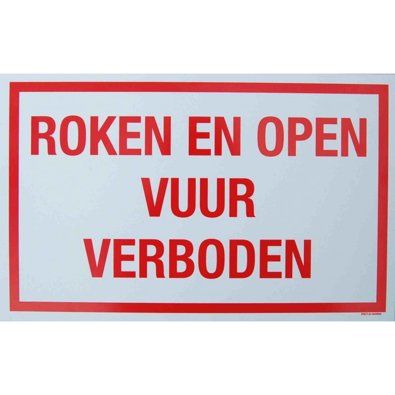 Roken En Open Vuur Verboden Ehabo Preventie