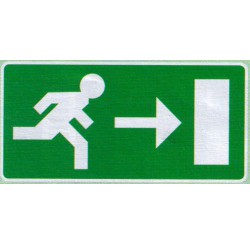 Pictogram Vluchtweg rechts