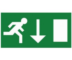 Pictogram Vluchtweg rechtdoor