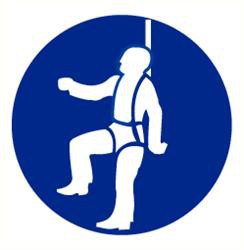 Pictogram Veiligheidsharnas verplicht