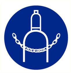 Pictogram gasfles verankeren verplicht