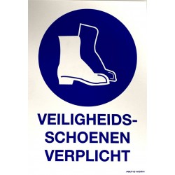 Veiligheidsschoenen verplicht met tekst