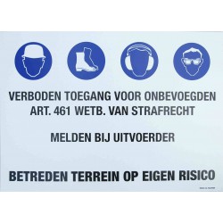 Werfbord bouwterrein